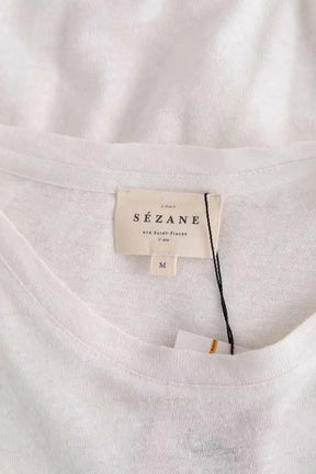 T-shirt Sézane Blanc en Coton