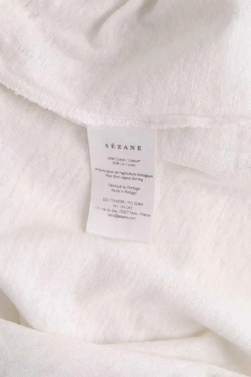 T-shirt Sézane Blanc en Coton
