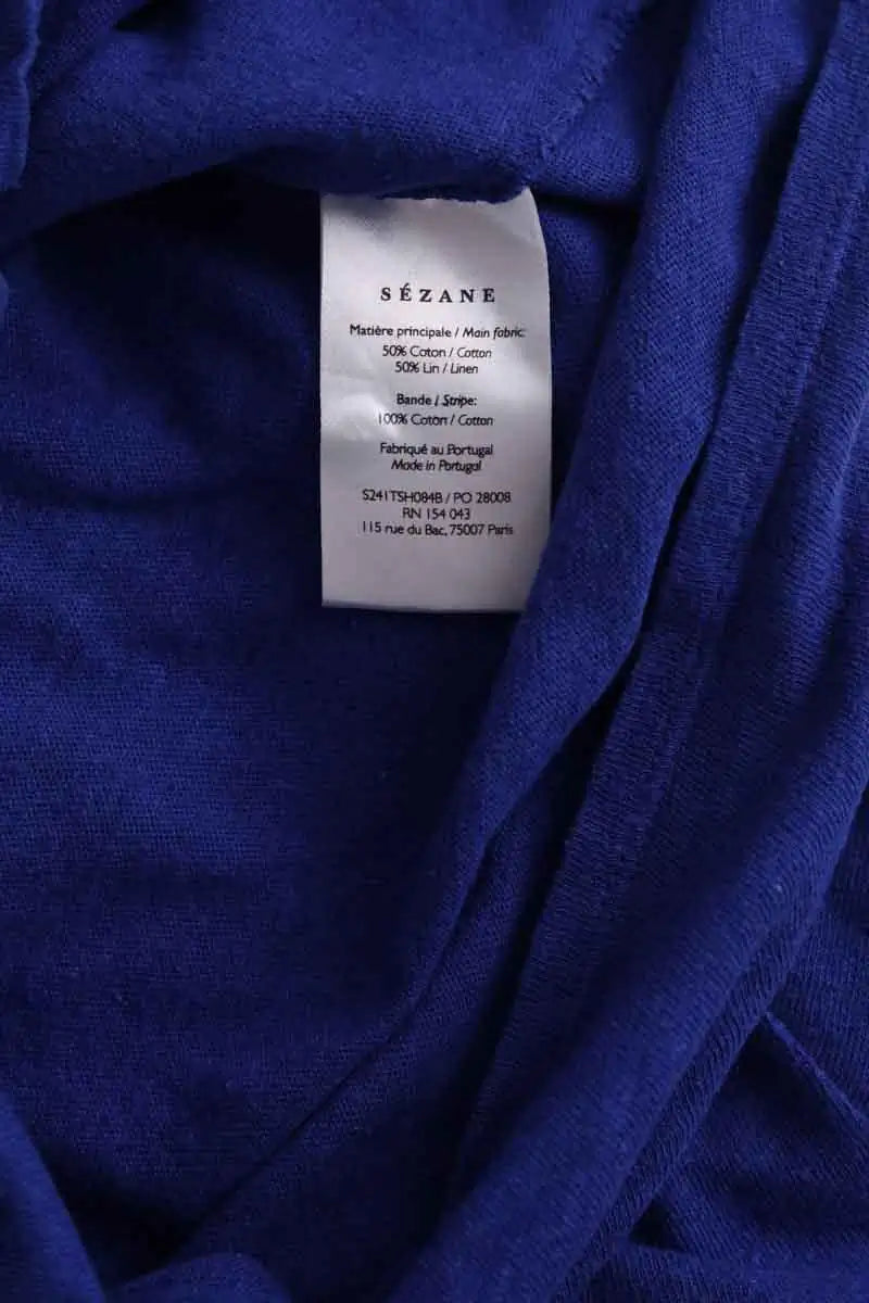 T-shirt Sézane Bleu en Coton