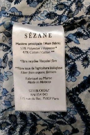 T-shirt Sézane Bleu en Polyester