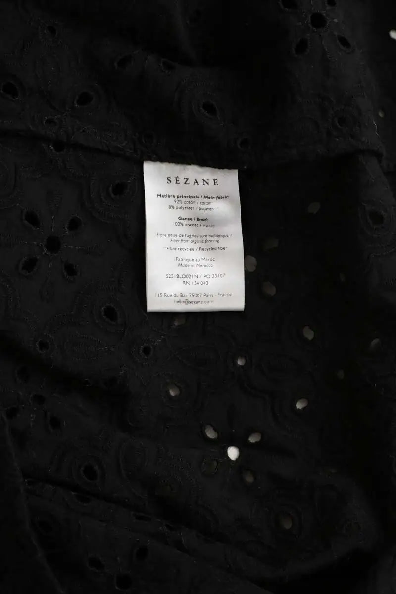 T-shirt Sézane Noir en Coton