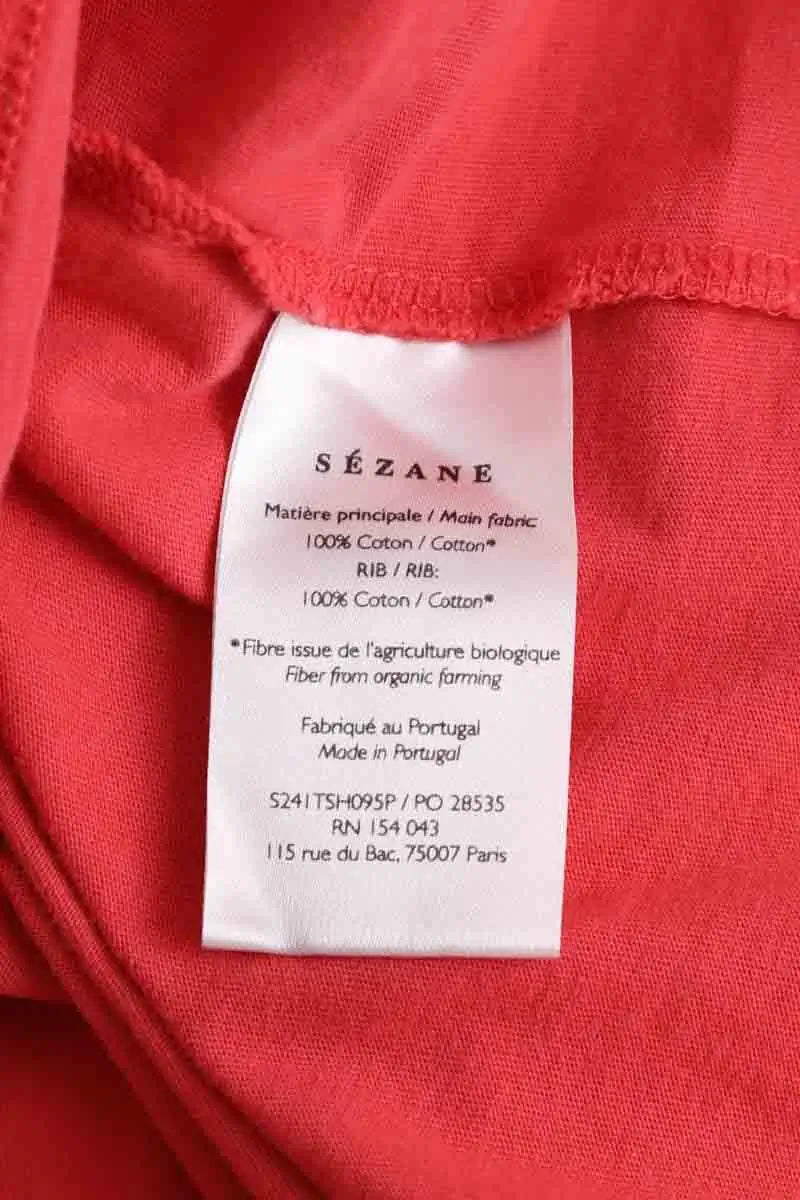 T-shirt Sézane Rouge en Coton