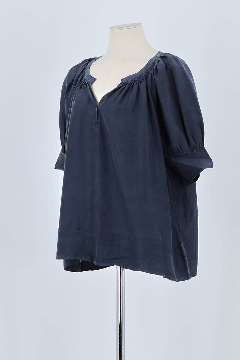 T-shirt Soeur Bleu en Soie