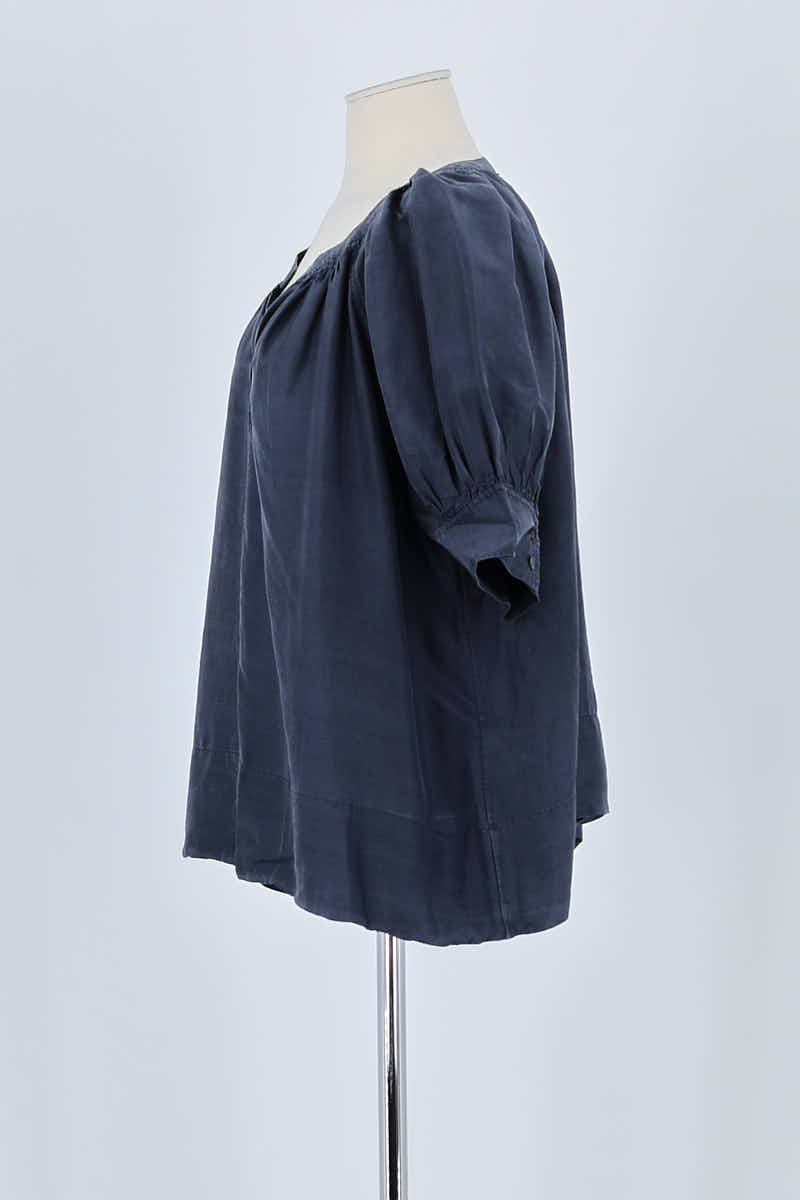 T-shirt Soeur Bleu en Soie