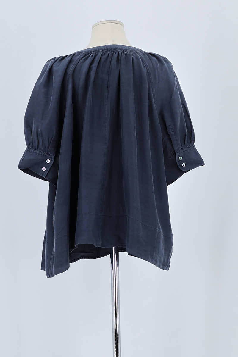 T-shirt Soeur Bleu en Soie