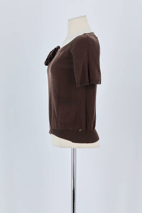 T-shirt Sonia Rykiel Marron en Coton
