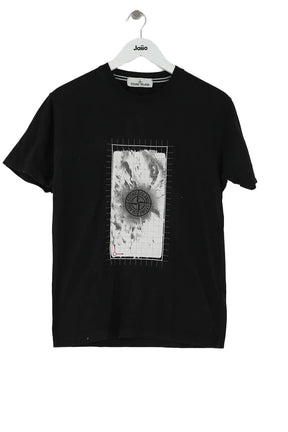 T-shirt Stone Island Noir en Coton, taille S - Seconde Main