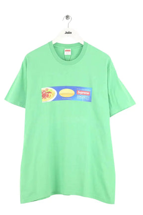 T-shirt Supreme Vert en Coton, taille L - Seconde Main
