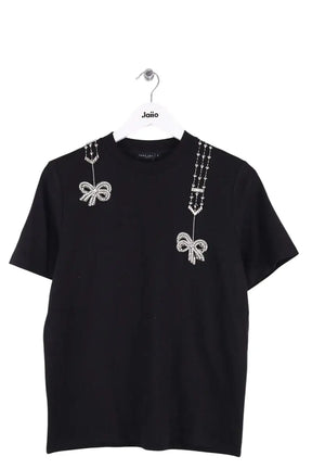 T-shirt Tara Jarmon Noir en Coton, taille M - Seconde Main