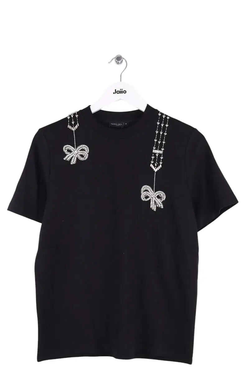 T-shirt Tara Jarmon Noir en Coton, taille M - Seconde Main