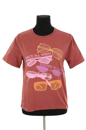 T-shirt Tara Jarmon Rose en Coton, taille XS - Seconde Main