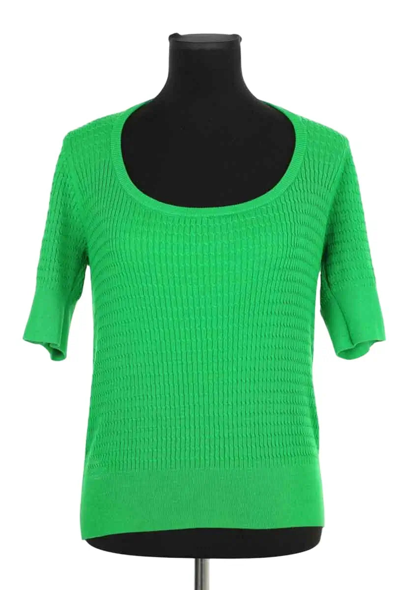 T-shirt Tara Jarmon Vert en Coton, taille L - Seconde Main