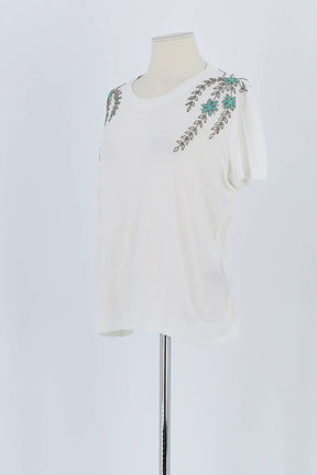 T-shirt The Kooples Blanc en Viscose