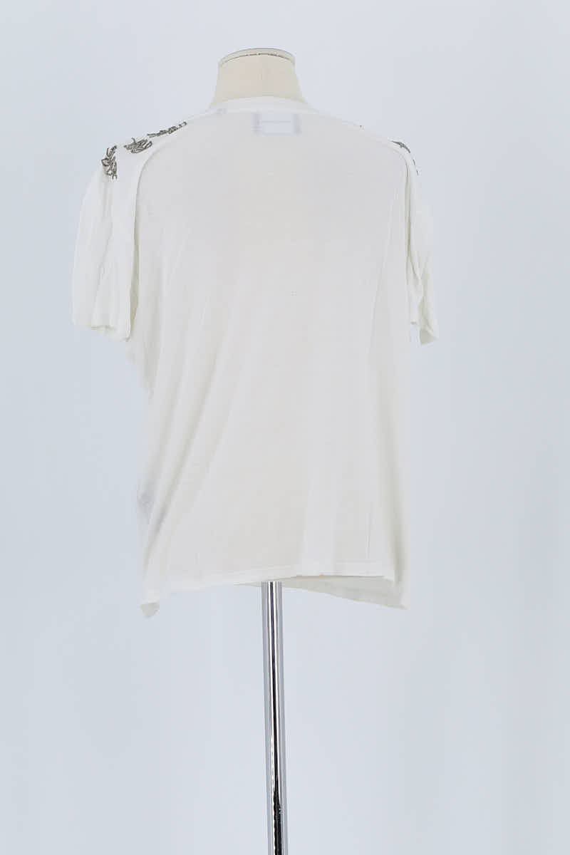 T-shirt The Kooples Blanc en Viscose