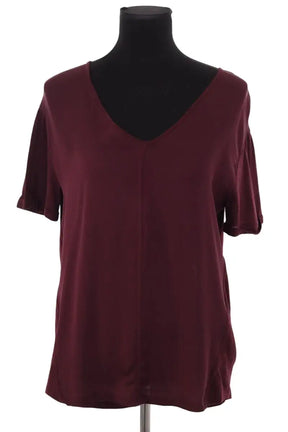 T-shirt The Kooples Bordeaux en Coton, taille M - Seconde Main