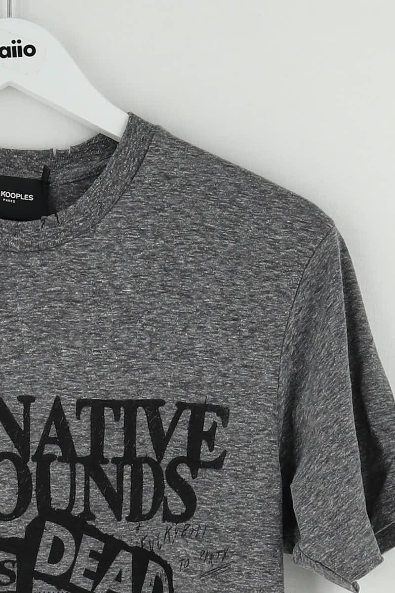 T-shirt The Kooples Gris en Polyester