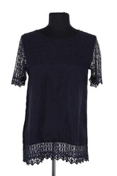 T-shirt The Kooples Marine en Soie, taille S - Seconde Main