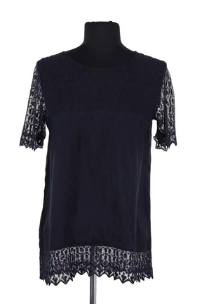 T-shirt The Kooples Marine en Soie, taille S - Seconde Main