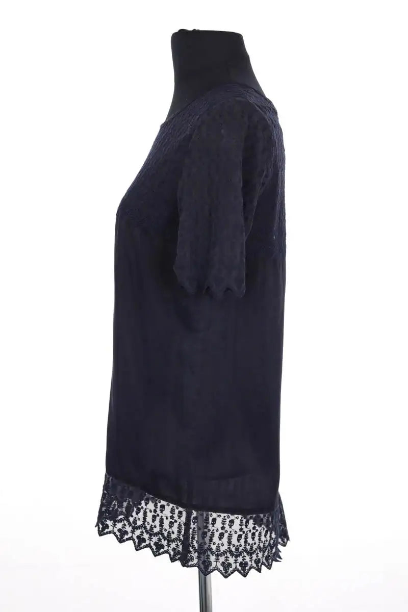 T-shirt The Kooples Marine en Soie