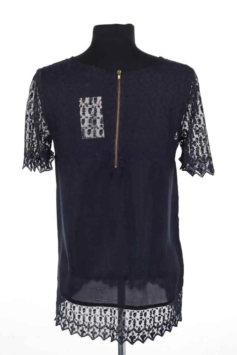T-shirt The Kooples Marine en Soie