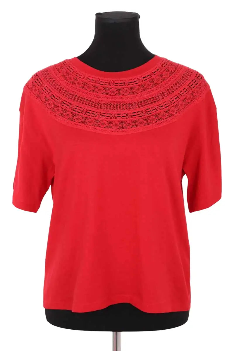 T-shirt The Kooples Rouge en Coton, taille M - Seconde Main