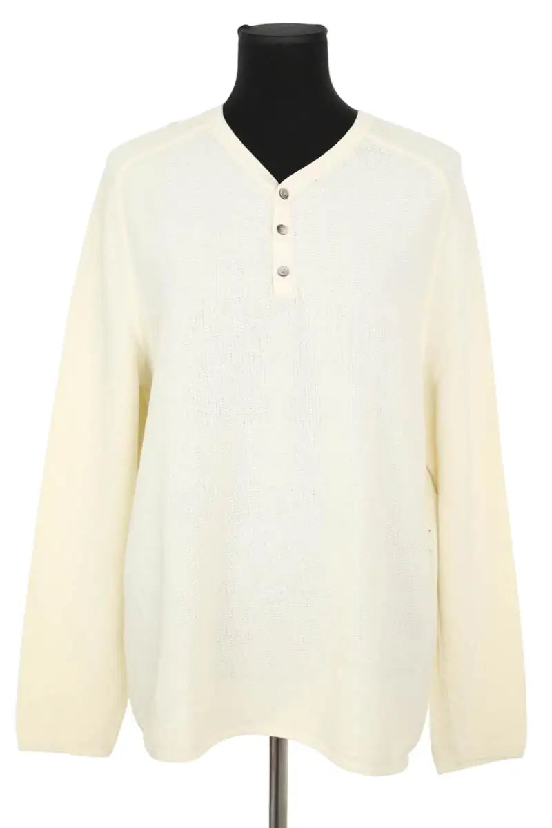 T-shirt Theory Ecru en Coton, taille L - Seconde Main