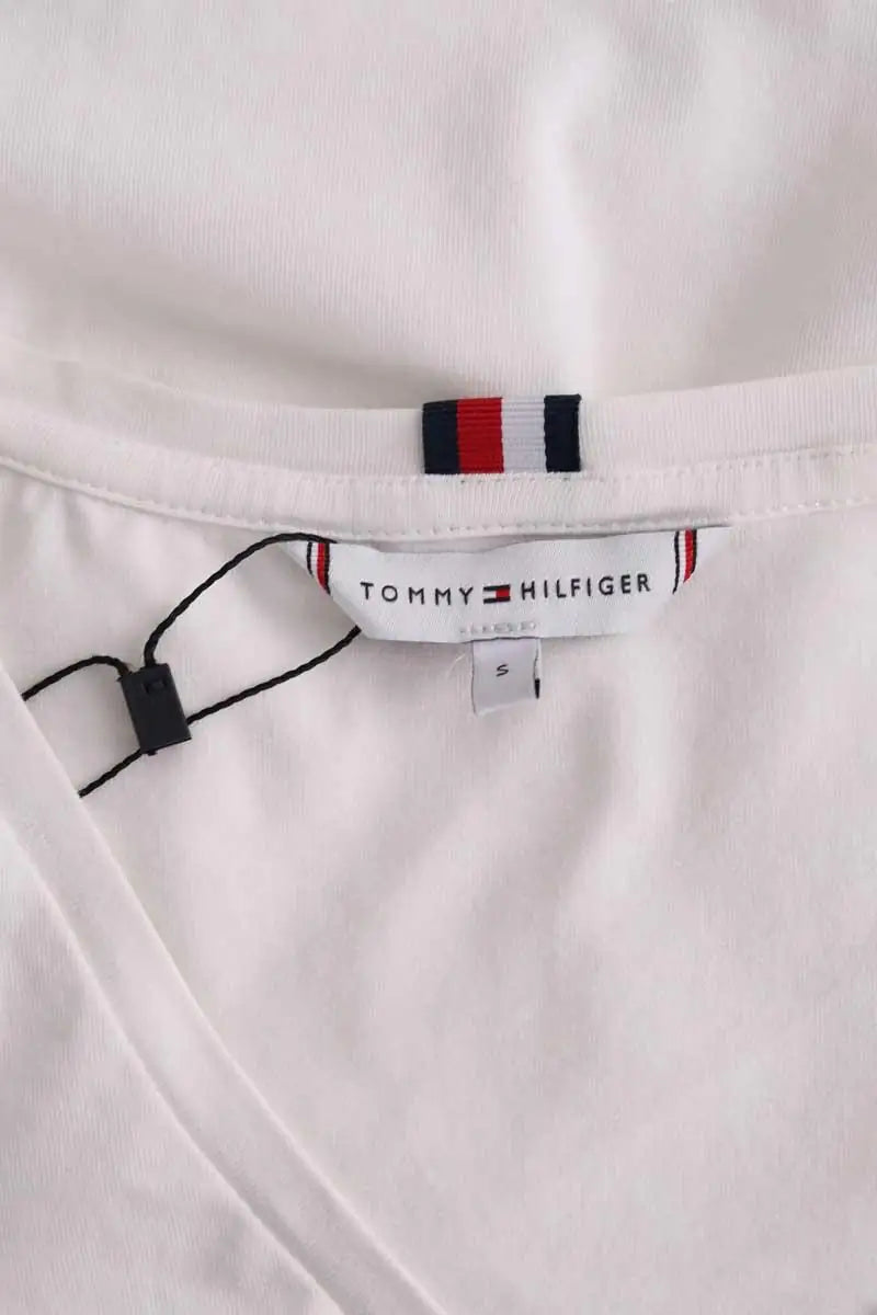 T-shirt Tommy Hilfiger Blanc en Coton