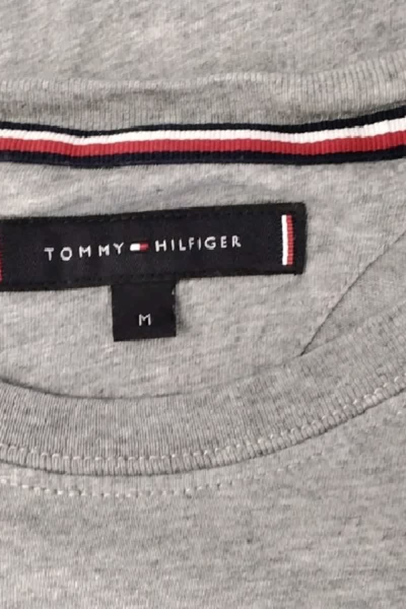 T-shirt Tommy Hilfiger Gris en Coton