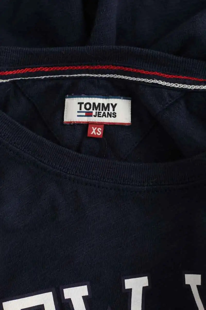 T-shirt Tommy Hilfiger Marine en Coton