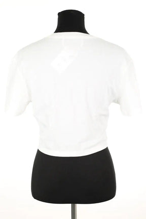 T-shirt Tresse Blanc en Coton