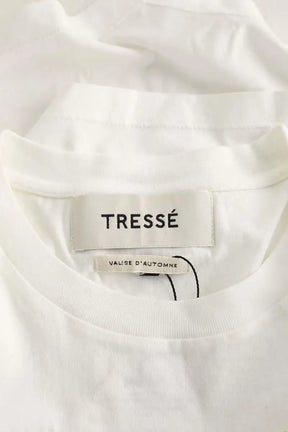 T-shirt Tresse Blanc en Coton