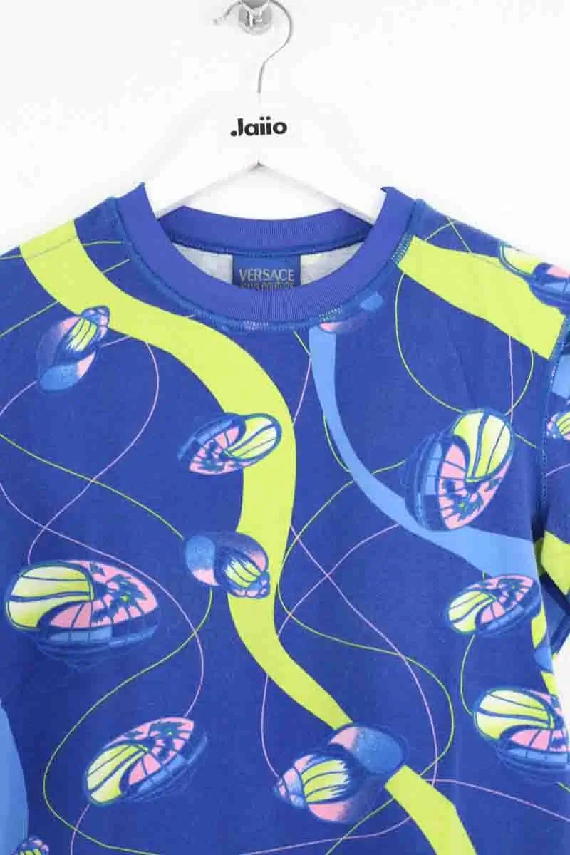 T-shirt Versace Bleu en Coton