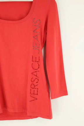 T-shirt Versace Rouge en Coton