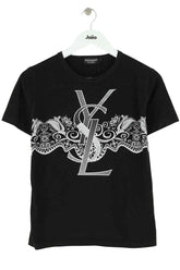 T-shirt Yves Saint Laurent Noir en Coton, taille XS - Seconde Main