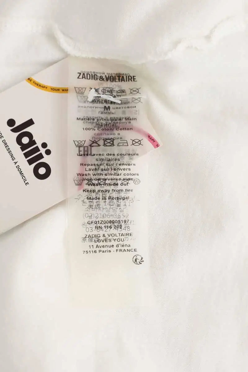 T-shirt Zadig & Voltaire Blanc en Coton