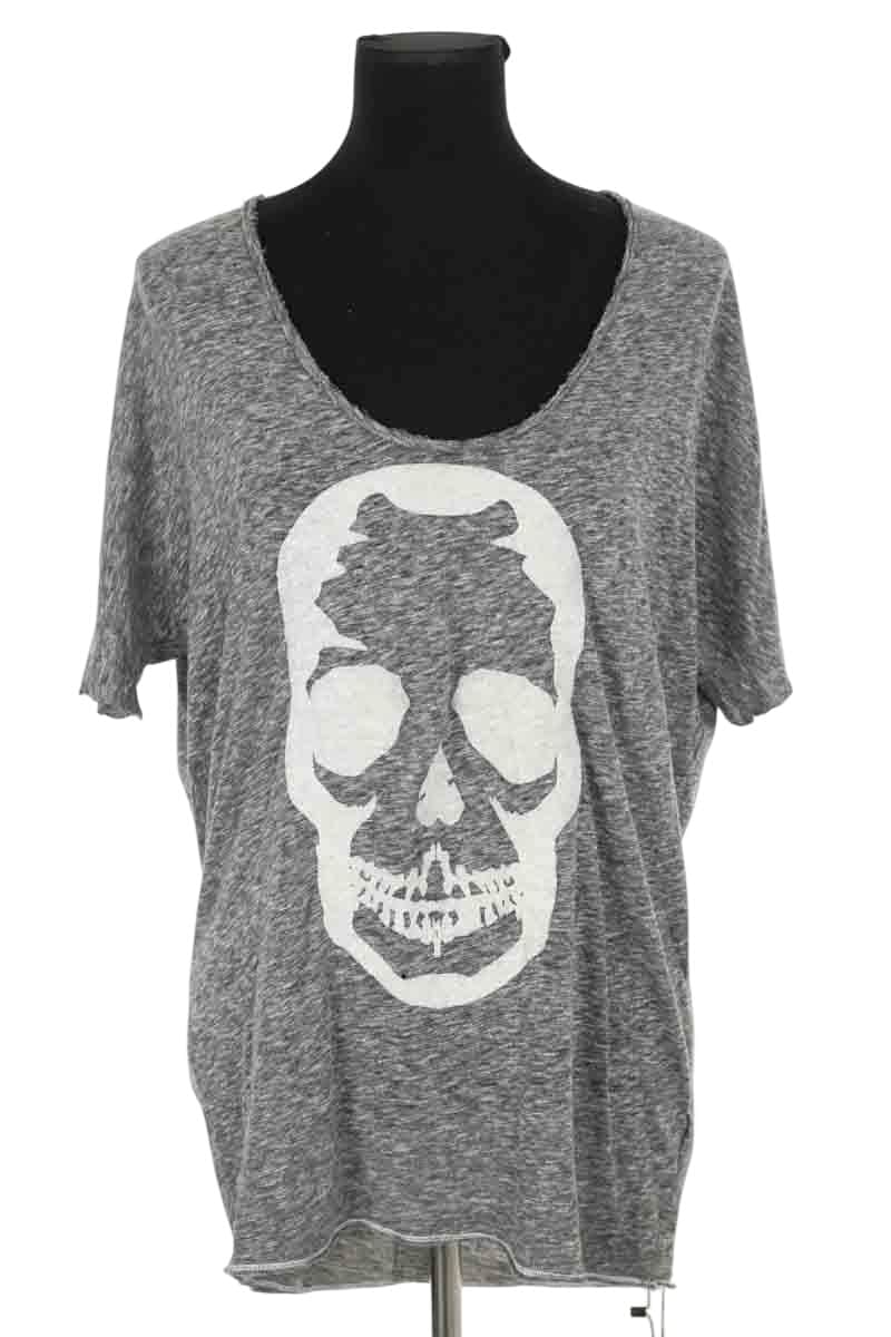 T-shirt Zadig & Voltaire Gris en Coton, taille S - Seconde Main