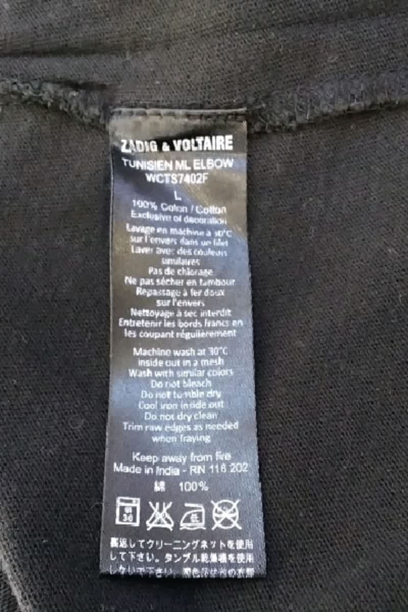 T-shirt Zadig & Voltaire Noir en Coton