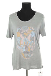 T-shirt Zadig & Voltaire Walk raw Kaki en Viscose, taille M - Seconde Main