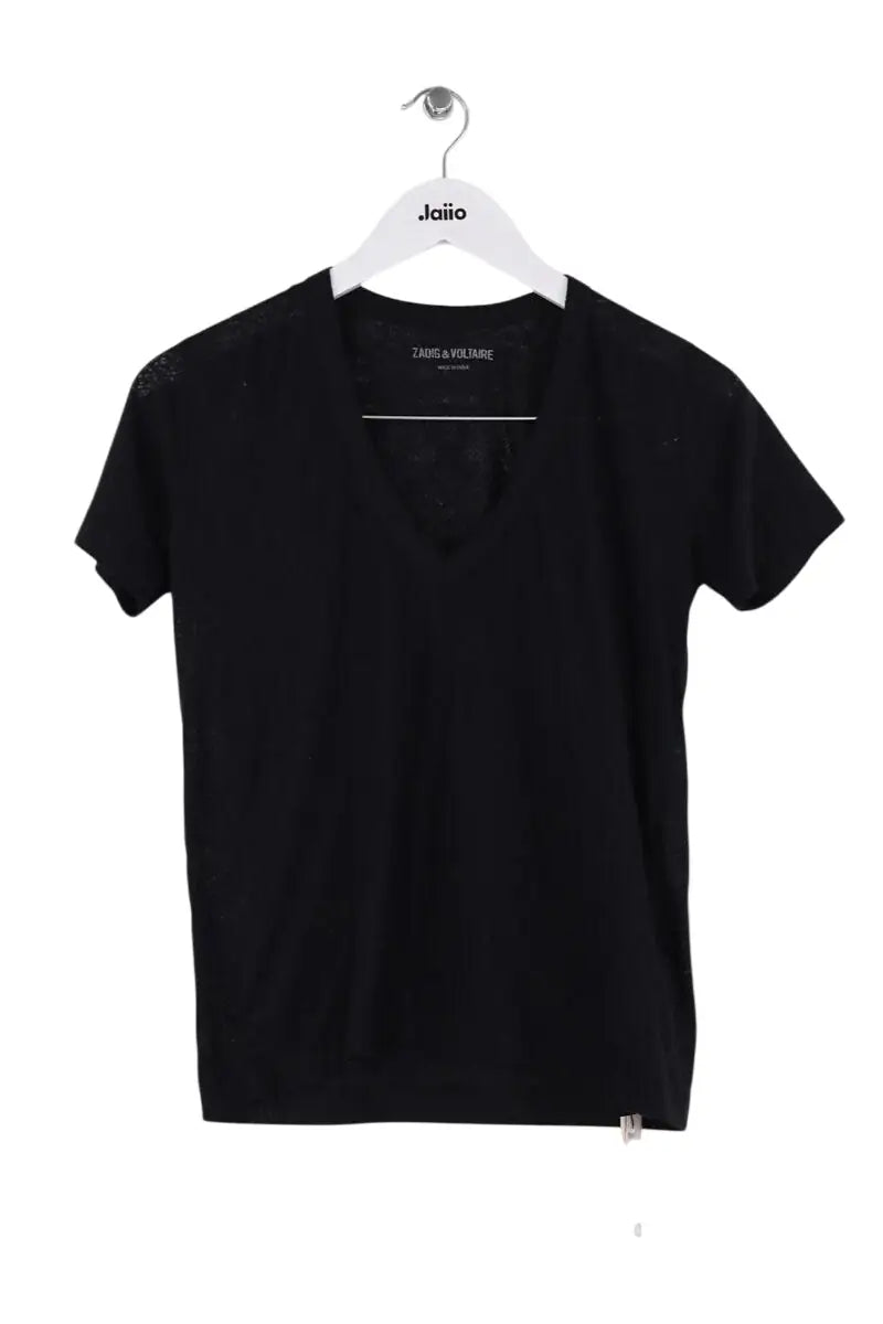 T-shirt Zadig & Voltaire Wassa burn Noir en Synthétique, taille XS - Seconde Main