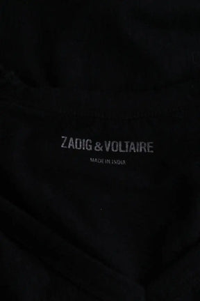 T-shirt Zadig & Voltaire Wassa burn Noir en Synthétique