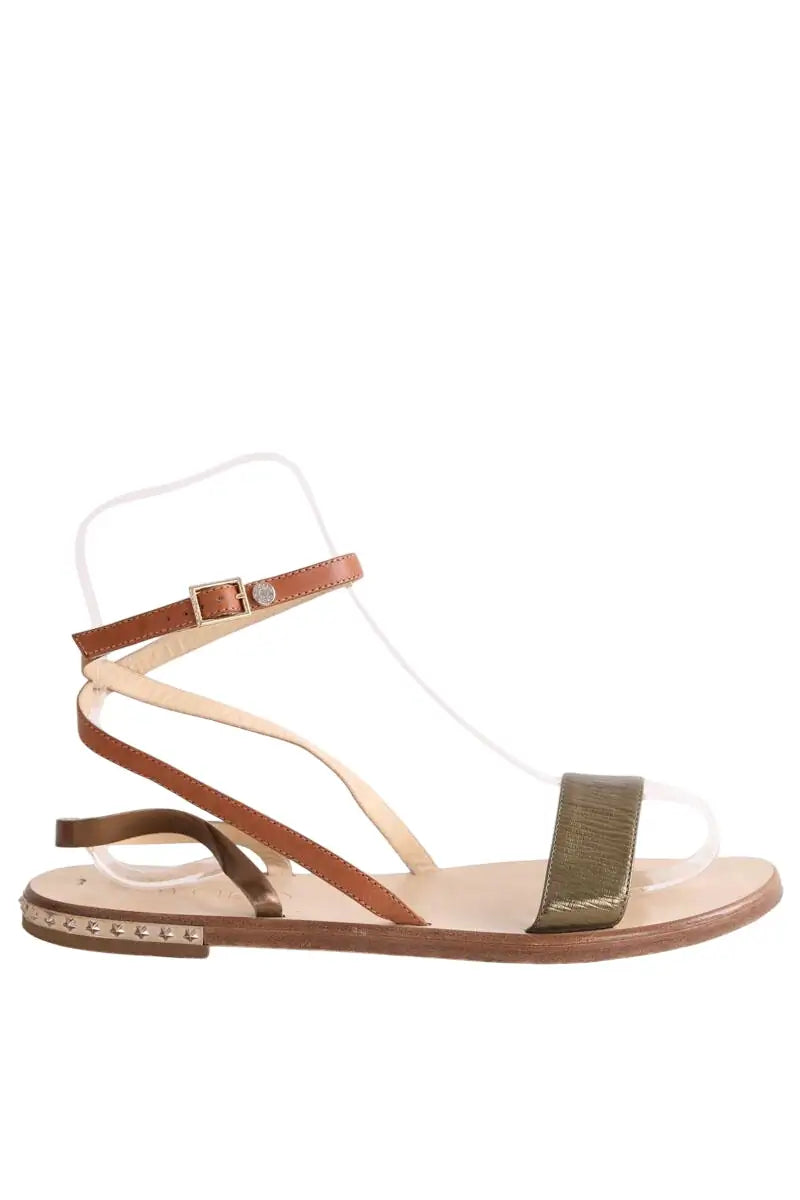 Sandales Jimmy Choo Marron en Cuir, taille 41 - Seconde Main