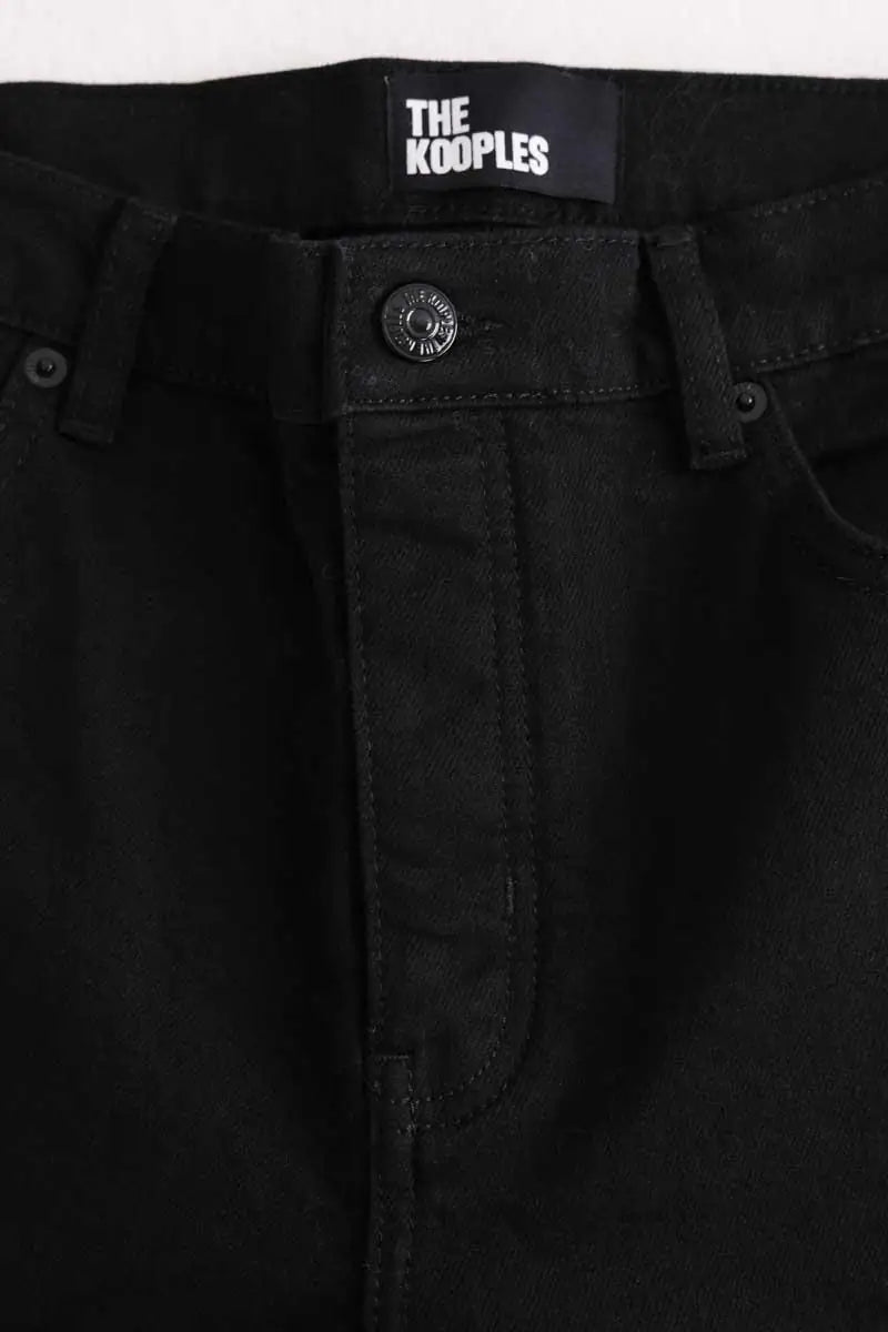 Jean droit The Kooples Noir en Coton