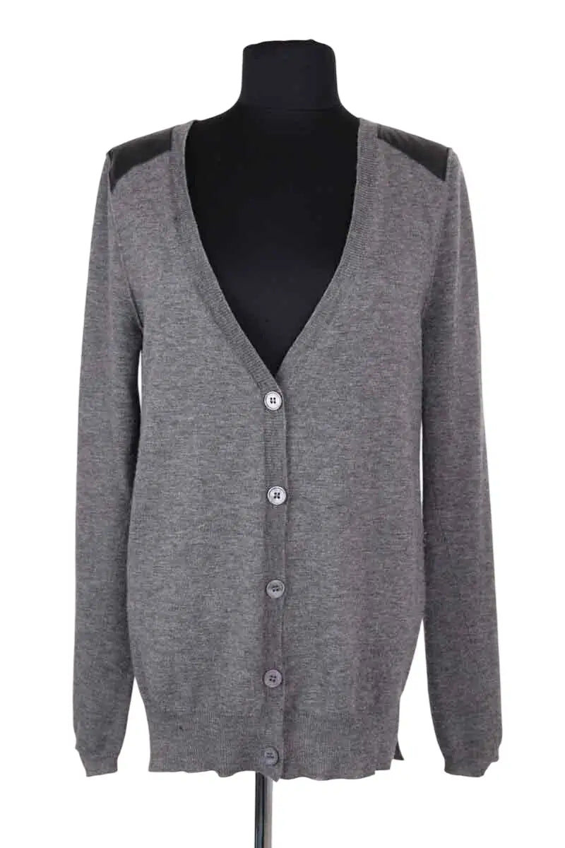 Cardigan Zadig & Voltaire Anthracite en Laine, taille M - Seconde Main