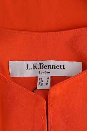 Top sans manche LK Bennett Orange en Soie