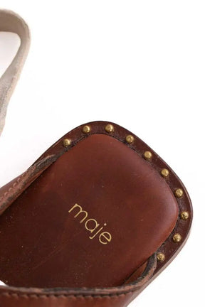 Sandales Maje Marron en Cuir