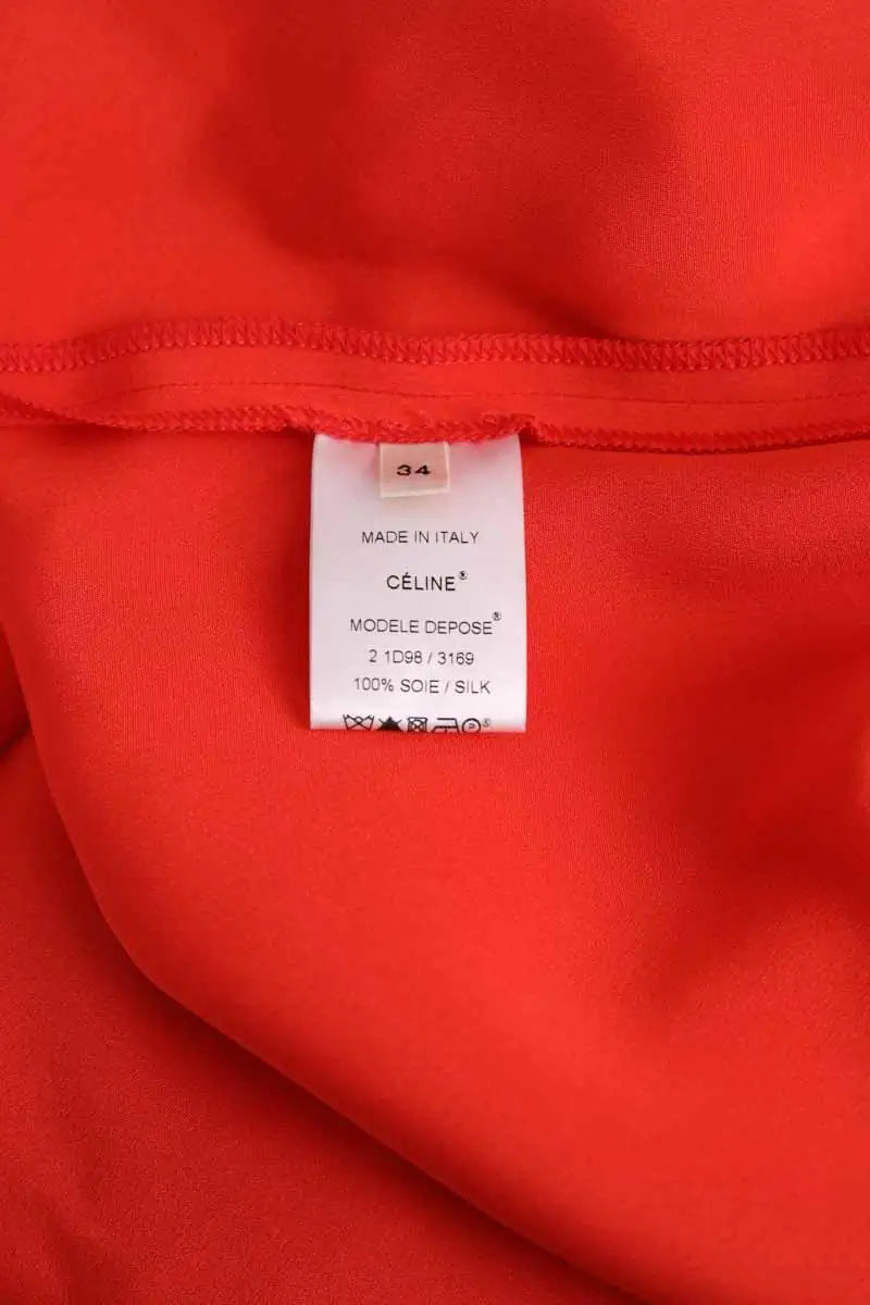 Combishort Celine Orange en Soie