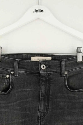 Jean droit Max Mara Anthracite en Coton