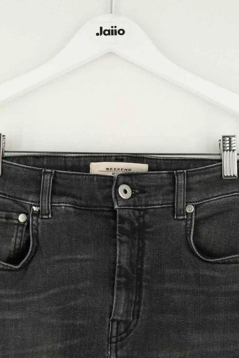 Jean droit Max Mara Anthracite en Coton