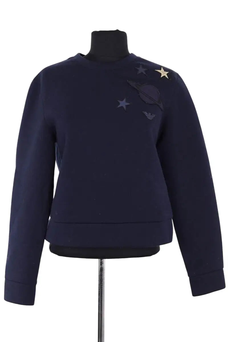 Sweatshirt Emporio Armani Marine en Coton, taille M - Seconde Main