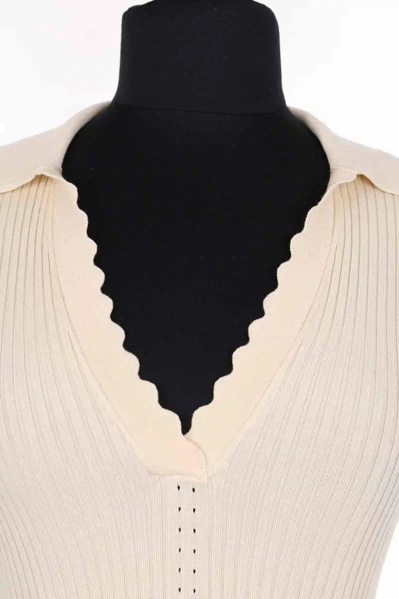 Polo Sandro Beige en Synthétique